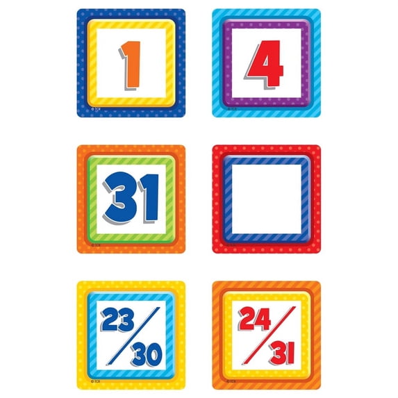TCR3299 - Playful Patterns Calendar Days by Teacher Created Resources