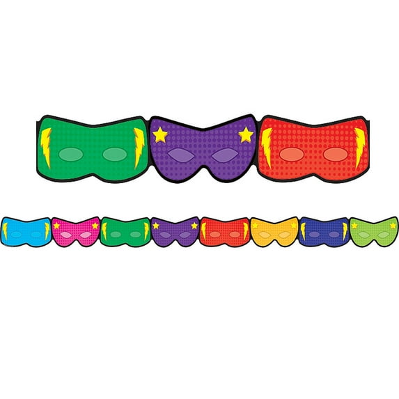 TCR3514 - Superhero Masks Die-Cut Border Trim by Teacher Created Resources