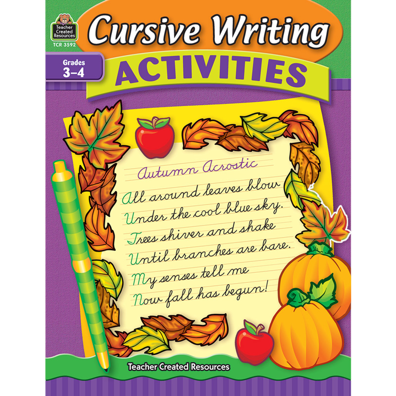 Teacher Created Resources Cursive Writing Activities 3592 - Walmart.com