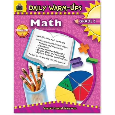 Teacher Created Resources, TCR3963, Gr 5 Math Daily Warm-Ups Book, 1 Each