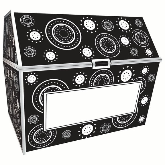 TCR5088 - Black & White Crazy Circles Chest by Teacher Created Resources