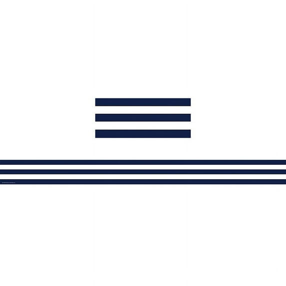 TCR5289 - Navy Blue and White Stripes Straight Border Trim by Teacher Created Resources