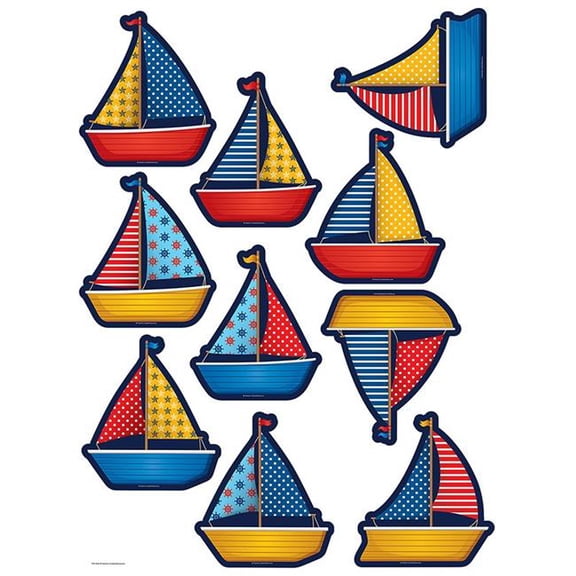 Teacher Created Resources Sailboats Accents 30/Pack (TCR5656)