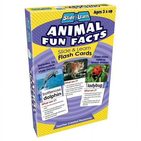 TCR6563 - Animal Fun Facts Slide & Learn Flash Cards by Teacher Created Resources