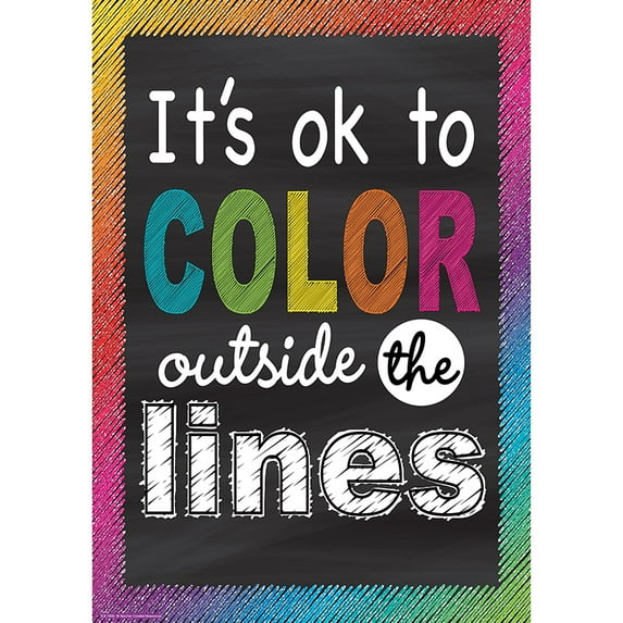 TCR7400 - It's OK to Color Outside the Lines Positive Poster by Teacher Created Resources