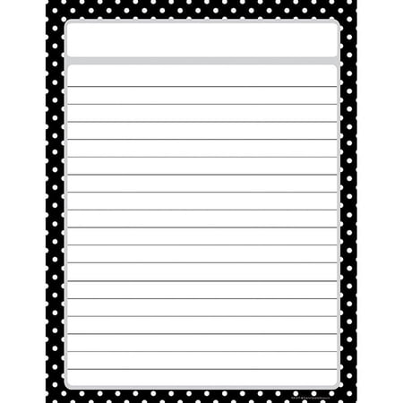 Black Polka Dots Lined Chart 17x22 [TCR7677]