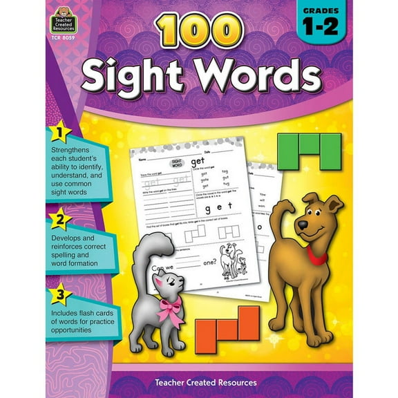 TCR8059 - 100 Sight Words Gr 1-2 by Teacher Created Resources