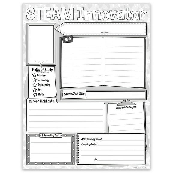 Teacher Created Resources 17" x 22" STEAM Innovator Poster Pack Pack of 32 (TCR8501)