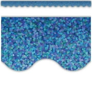 TCR8794 - Blue Sparkle Scalloped Border Trim by Teacher Created Resources