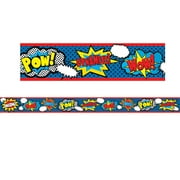 TCR8939 - Superhero Straight Rolled Border Trim, 50' by Teacher Created Resources