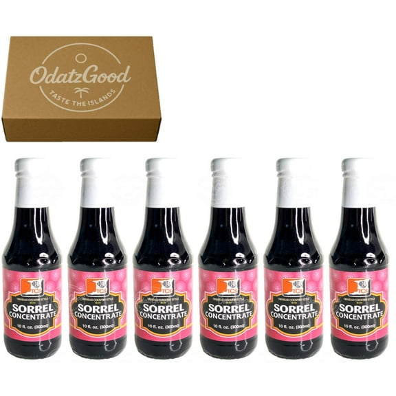 TCS Sorrel Concentrate 10oz (300ml) 6-Pack  Curated & Packaged by ODatzGood