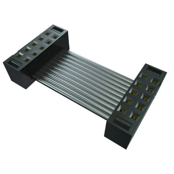 TCSD-08-D-28.00-01-N Cable Assembly Flat Ribbon 16 Position Double Row Female 2mm Rectangular Socket to Socket