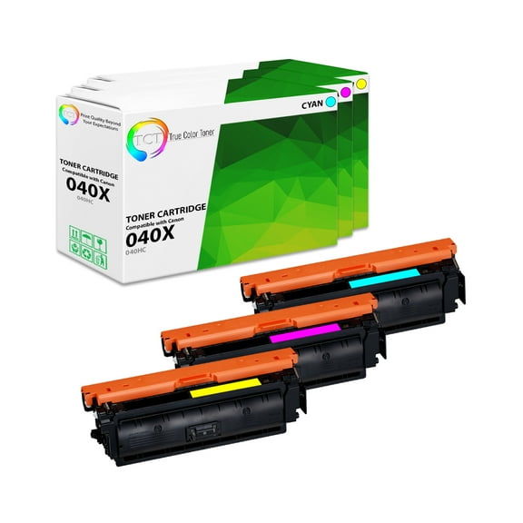 TCT 040X Color Toner Cartridge 3 Pack - Premium Compatible Replacement for Canon 040H High Yield