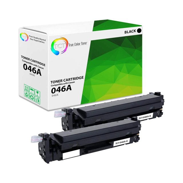 TCT 046A Black Toner Cartridge 2 Pack - Premium Compatible Replacement ...