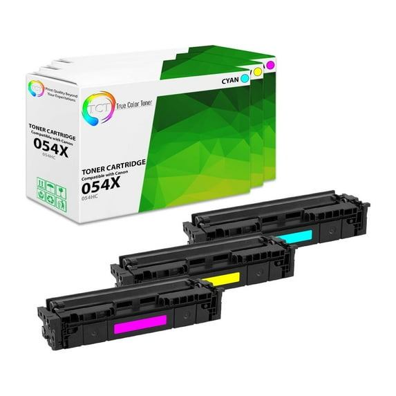 TCT 054H Color Toner Cartridge 3 Pack - Premium Compatible Replacement for 05X 054H High Yield