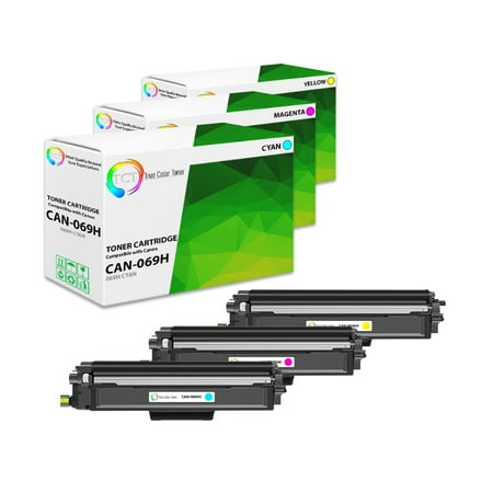 TCT 069H Color Toner Cartridge 3 Pack - Compatible With Canon 069H 5093C001 5092C001 5091C001 High Yield