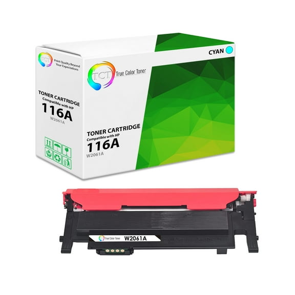 TCT 116A Cyan Toner Cartridge - Premium Compatible Replacement for HP 116A Cyan W2061A Cyan