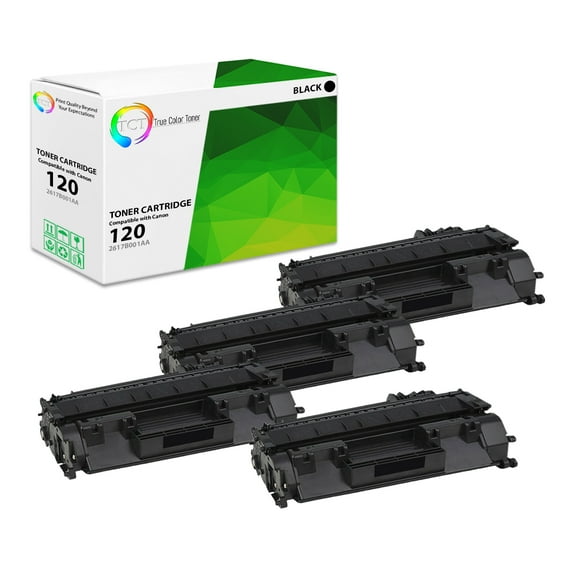 TCT 120 Toner Cartridge 4 Pack - Premium Compatible Replacement for Canon 120 2617B001AA Black