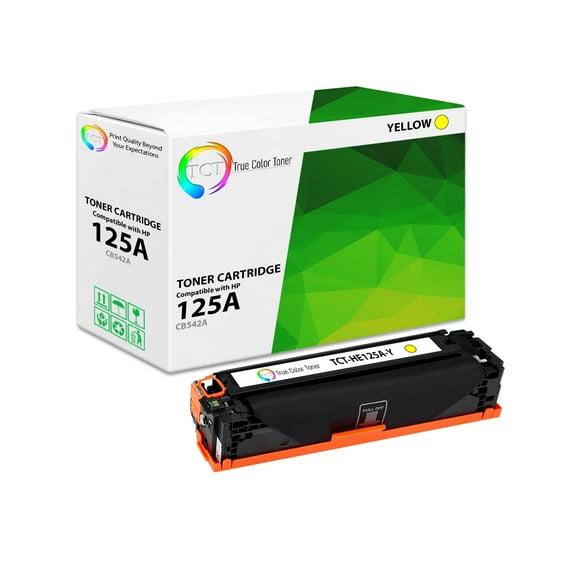 TCT 125A Yellow Toner Cartridge - Premium Compatible Replacement for HP 125A CB542A