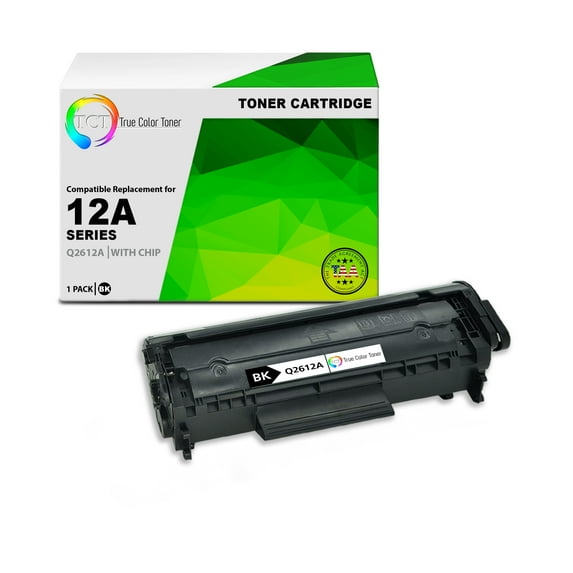 TCT 12A Toner Cartridge - TAA Compliant Compatible Replacement for HP 12A Q2612A Black