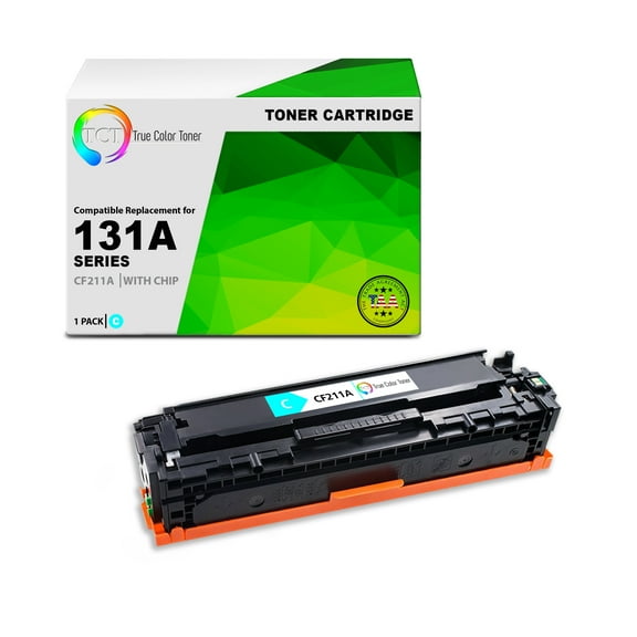 TCT 131A Cyan Toner Cartridge - TAA Compliant Compatible Replacement for HP 131A CF211A