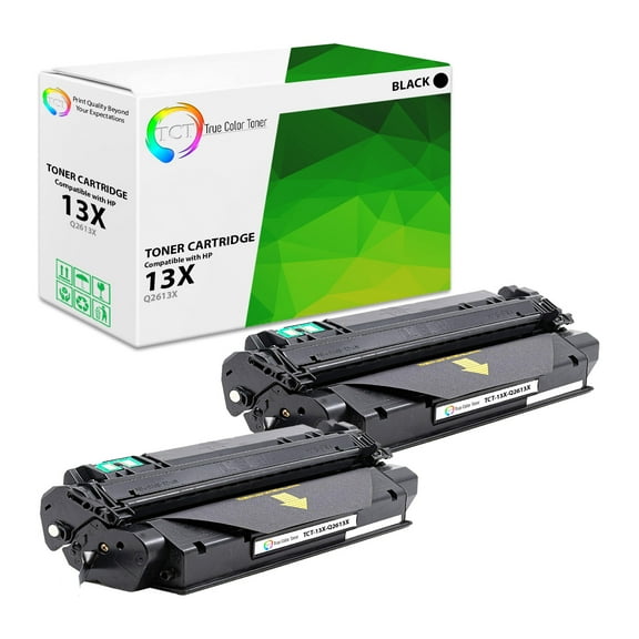 TCT 13X Toner Cartridge 2 Pack - Premium Compatible Replacement for HP 13X Q2613X Black High Yield
