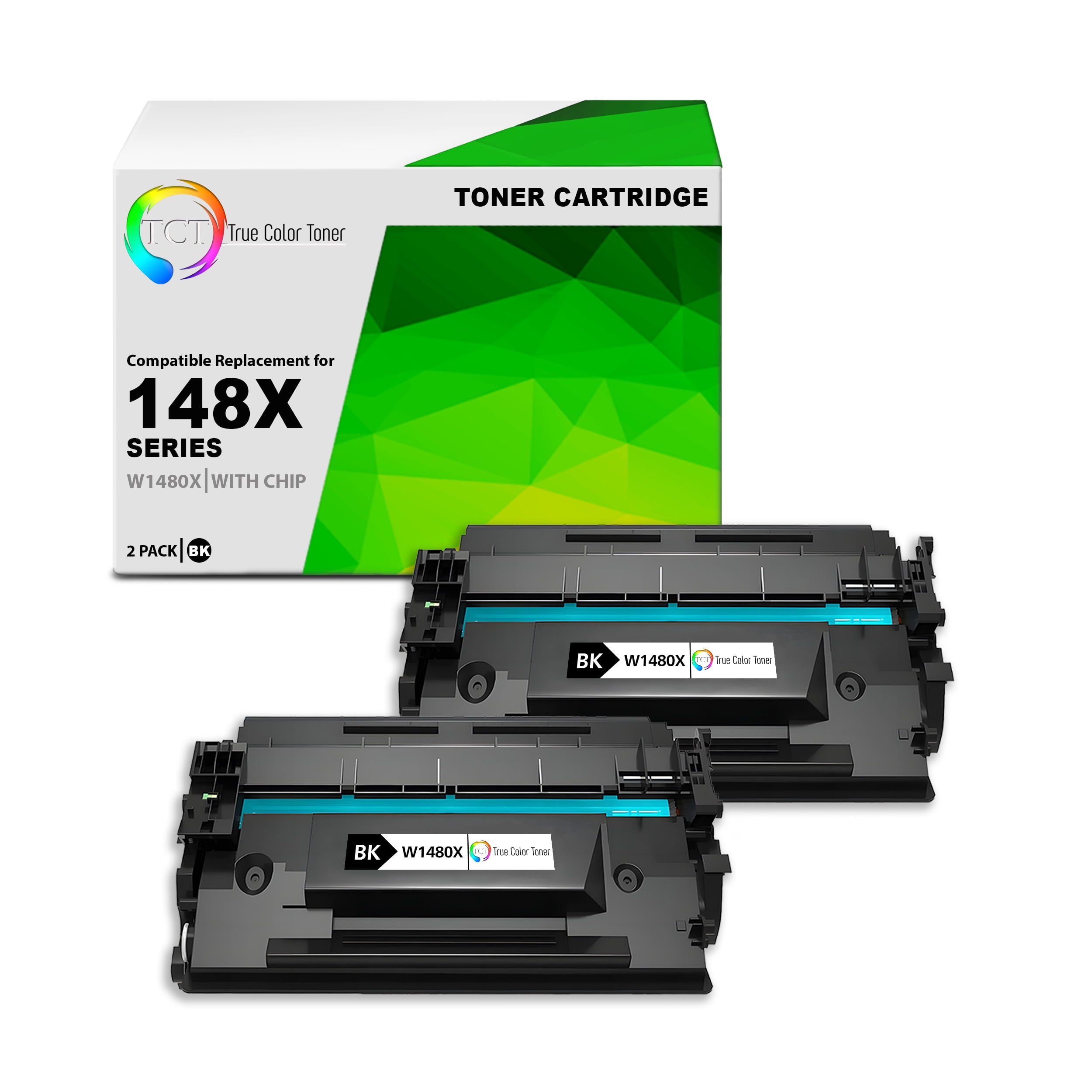 TCT 148X Toner Cartridge 2 Pack - Compatible With HP 148X W1480X Black ...