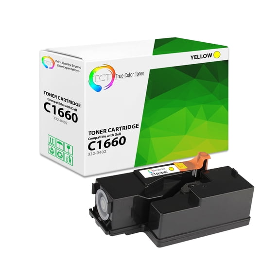 TCT 1660 Yellow Toner Cartridge - Compatible With Dell 3320402 332-0402 Yellow