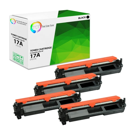 TCT 17A Toner Cartridge 4 Pack - Premium Compatible Replacement for HP 17A CF217A Black