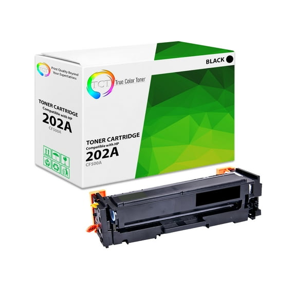 TCT 202A Black Toner Cartridge - Premium Compatible Replacement for HP 202A CF500A