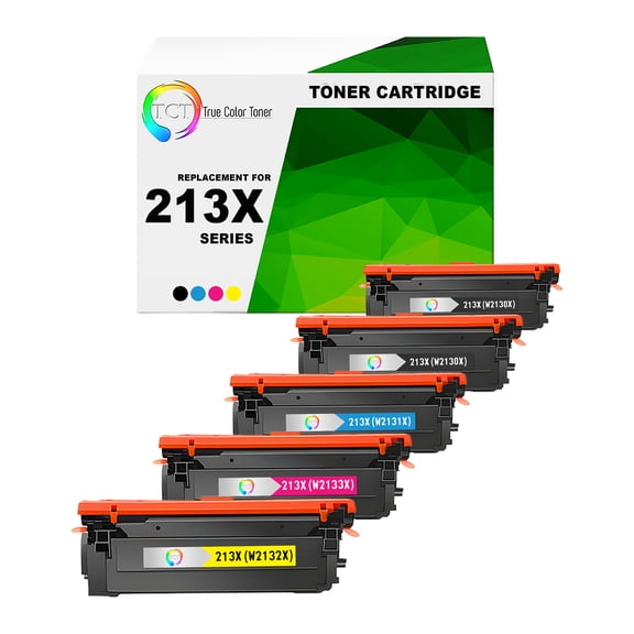 TCT 213X Toner Cartridge 5 Pack - Compatible With HP 213X High Yield
