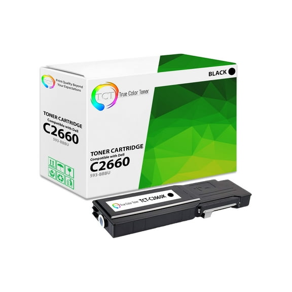 TCT 2660 Black Toner Cartridge - Premium Compatible Replacement for Dell C2660K 593-BBBU Black High Yield