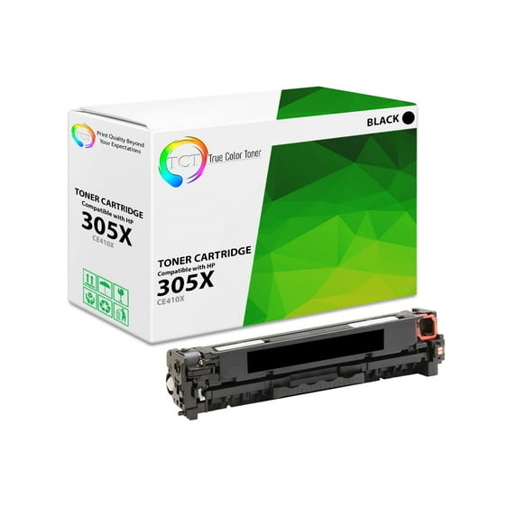 TCT 305X Black Toner Cartridge - Premium Compatible Replacement for 305X CE410X High Yield