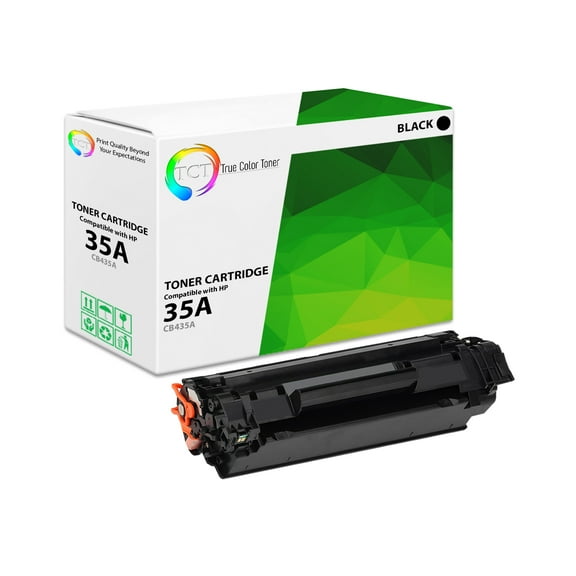 TCT 35A Toner Cartridge - Premium Compatible Replacement for HP 35A CB435A Black