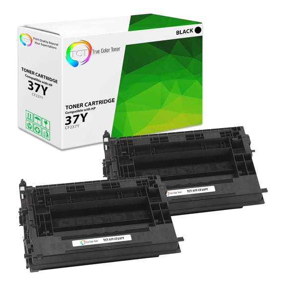 TCT 37Y Toner Cartridge 2 Pack - Compatible With HP 37XJ CF237XJ Black High Yield Jumbo