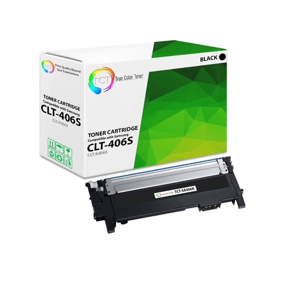 TCT 406S Black Toner Cartridge - Compatible With Samsung CLT-406S CLT-K406S Black