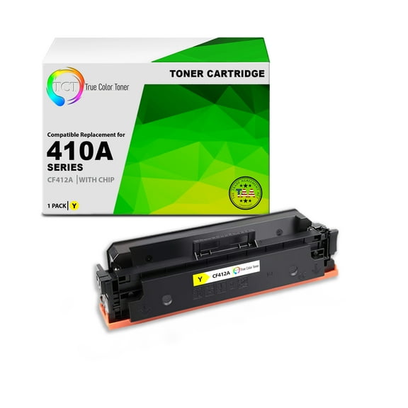 TCT 410A Yellow Toner Cartridge - TAA Compliant Compatible Replacement for HP 410A CF412A