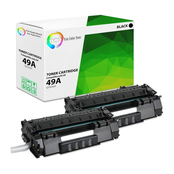 TCT 49A Toner Cartridge 2 Pack - Premium Compatible Replacement for HP 49A Q5949A Black