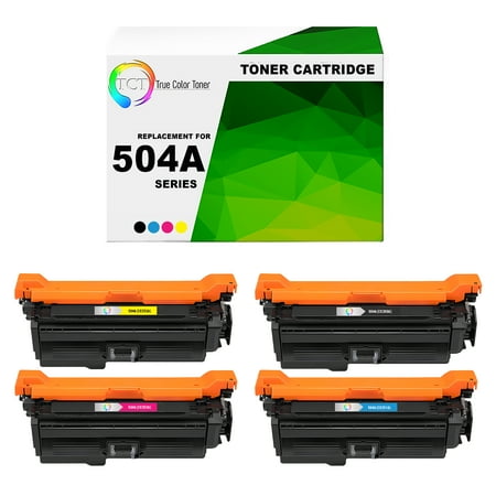 TCT 504A Toner Cartridge 4 Pack - Compatible With HP 504A CE250A CE251A CE252A CE253A