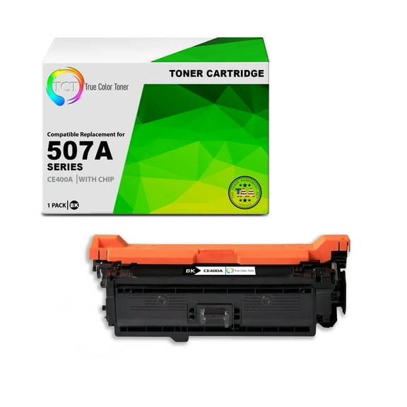 TCT 507A Black Toner Cartridge - TAA Compliant Compatible With HP 507A CE400A