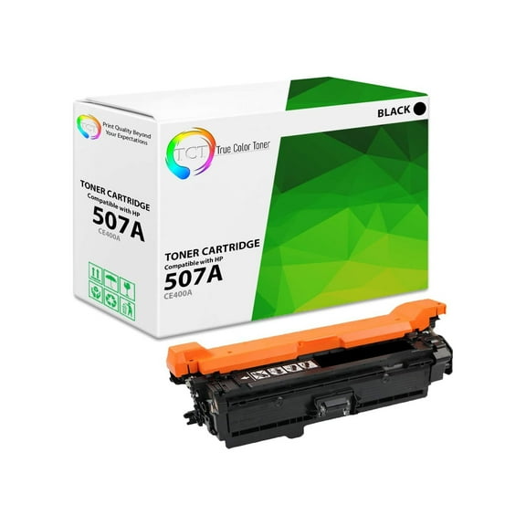 TCT 507A Black Toner Cartridge - Premium Compatible Replacement for HP 507A CE400A