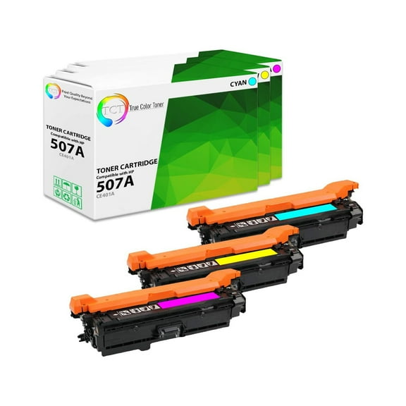 TCT 507A Color Toner Cartridge 3 Pack - Premium Compatible Replacement for HP 507A CE401A CE402A CE403A