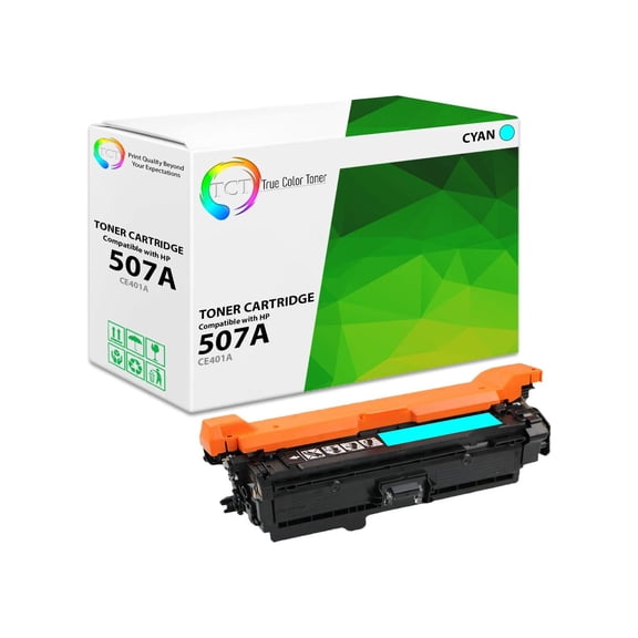 TCT 507A Cyan Toner Cartridge - Premium Compatible Replacement for HP 507A CE401A