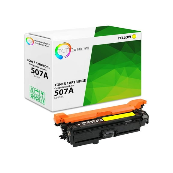 TCT 507A Yellow Toner Cartridge - Premium Compatible Replacement for HP 507A CE402A