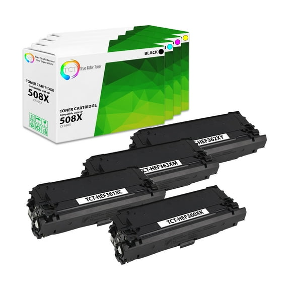 TCT 508X Toner Cartridge 4 Pack - Premium Compatible Replacement for HP 508X High Yield
