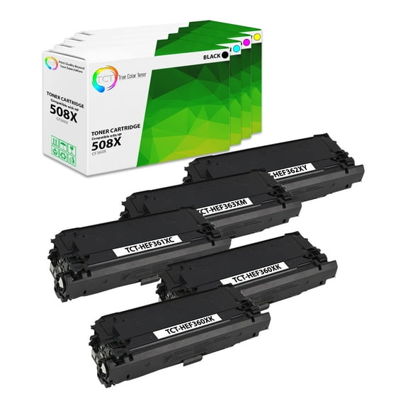 TCT 508X Toner Cartridge 5 Pack - Compatible With HP 508X High Yield