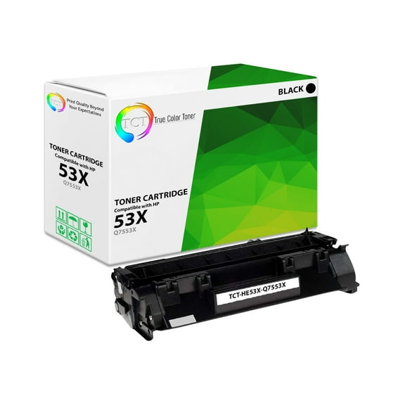 TCT 53X Toner Cartridge - Premium Compatible Replacement for HP 53X Q7553X Black High Yield