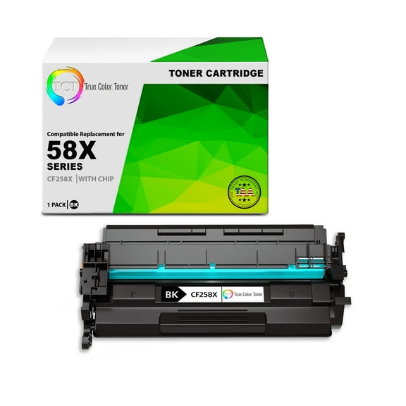 TCT 58X Toner Cartridge - TAA Compliant Compatible Replacement for HP 58X CF258X Black High Yield