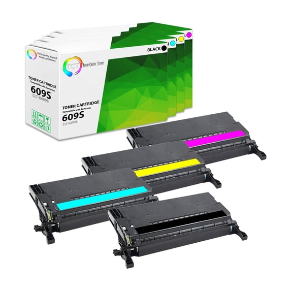 TCT 609S Toner Cartridge 4 Pack - Compatible With Samsung CLT-609S Samsung CLP-770 770ND CLP770 CLP770ND