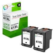 TCT 61XL Black Ink Cartridge 2 Pack - Compatible With HP 61XL CH563WN Black High Yield